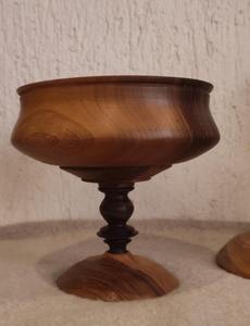 Plateau de service rustique vintage en bois fait main, créations anciennes, ustensile de cuisine, centre de table, support à gâteau spécial Aïd - Product Image 2