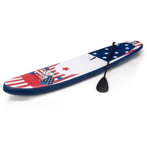 Tavola da Stand-Up Paddle Gonfiabile da 11 Piedi con 3 Pinne Propulsive Accessorie per Paddleboarding - Product Image 1
