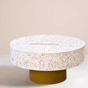 Tables basses incrustées d'os pour décoration intérieure distinctive - Product Image 2