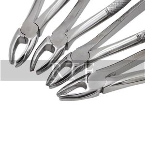 Pinces d'extraction dentaire, lot de 10 pièces, réutilisables, en acier inoxydable de qualité allemande, à prise manuelle, rouge, certifiées CE, RAW FINE - Product Image 4