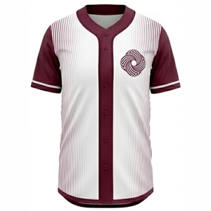 OEM Mens Baseball Jersey Button <b>Down</b> Shirts Short Sleeve Sportswear Uniforms Custom Baseball Jerseys Blank Wholesale Price Shirt - Product Image 1