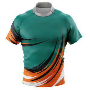 Maillots de rugby à manches courtes respirants, dernier design, vente en gros, best-sellers, impression numérique personnalisée. - Product Image 2