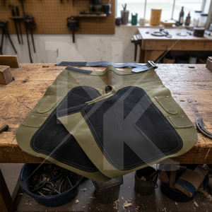 Meilleure Qualité, Luxe, Véritable Cuir de Vachette, Chaps de Ferrier à Jambes Découpées, Tablier de Nettoyage de Fer à Cheval Renforcé, Produits Équestres Professionnels - Product Image 6