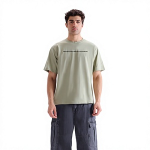 Camiseta de Algodón Verde Claro para Hombre, Manga Corta, Cuello Redondo, Corte Regular Informal, Diseño con Letras Estampadas en la Parte Delantera, Tejido Jersey Transpirable - Product Image 5