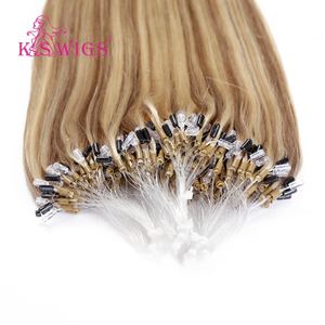 ผมต่อแบบไมโครลูป KSWIGS Remy แท้จากจีน สีดำธรรมชาติ ตรง นุ่ม เงางาม - Product Image 1