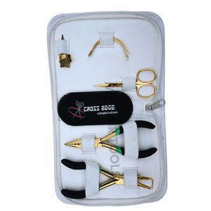 Ensemble d'outils professionnels pour extensions de cheveux de salon avec pinces à micro-perles, outil de pose d'extensions à velcro et mini-ciseaux de coupe - Product Image 6
