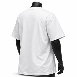 เสื้อยืดแขนสั้นสีขาวสำหรับผู้ชาย ลายหัวกะโหลก พิมพ์ลายดิจิทัล คอกลม ทรงปกติ สไตล์ลำลอง ผ้าคอตตอนเจอร์ซีย์ - Product Image 4