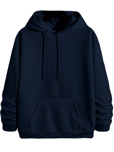 Custom Blue Hooded Sweatshirt Adults Casual All Seasons Promotional Wear Digital Printing Front And <b>Back</b> Design - Product Image 5