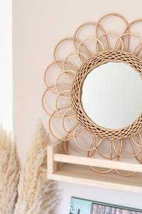 Premium Natural Cane Mirror <b>Frame</b> Handmade Wooden Rattan Mirror <b>Frame</b> With <b>wall</b> Mounted Hook Modern Home Accent - Product Image 3
