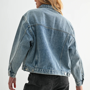 Chaqueta Vaquera de Invierno para Mujer, Estilo Casual Vintage, Corte Regular, Cierre de Botones, Secado Rápido, Transpirable, Elegante, para Uso Diario, con Bolsillos - Product Image 2