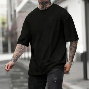 Fournisseur de t-shirts pour hommes, commandes en gros, logo personnalisé, coton, polyester, imprimé, uni, marque privée, OEM - Product Image 1