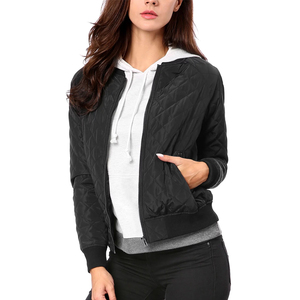 Veste bomber d'hiver pour femmes, veste matelassée chaude, streetwear tendance, fournisseur en gros OEM ODM personnalisé - Product Image 1