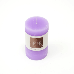 Candela a Colonna Viola 3"x5" in Stile Rustico, Elegante Decorazione per la Casa dall'Aspetto Naturale - Product Image 6