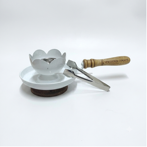 Premium Powder Coated Handheld Charcoal Bakhoor <b>Burner</b> with Removable Mesh Screen Tongs Bulk - Product Image 6