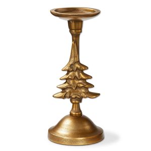 Christmas Tree Shape <b>Candlestick</b> Holder <b>Brass</b> Finish Decorative Home Decoration for Holiday Table Centerpiece - Product Image 2