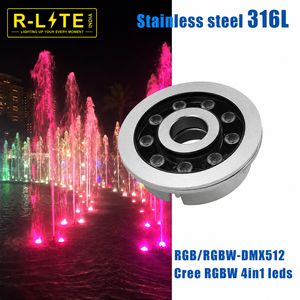 Lumière LED sous-marine carrée en acier inoxydable RVB colorée, étanche IP68, pour piscine, fontaine, éclairage de projet paysager - Product Image 4