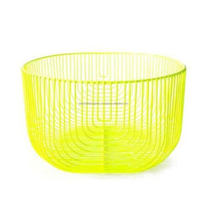 Most Trending Handmade <b>Crafted</b> <b>Wire</b> Gold Basket Lightweight Very Best Quality Multifunctional Contain Supermarket Storage Basket - Product Image 2