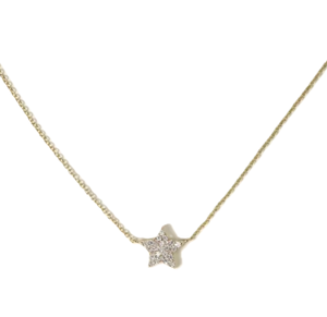 Collar con Colgante de Diamante Redondo Celestial en Oro Sólido de 14K/18K, Delicado y Minimalista, Regalo para Ella, Colgante de Promesa - Product Image 4