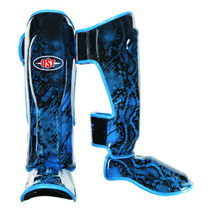 Protège-tibias professionnels en cuir PU personnalisés et protège-cou-de-pied Logo personnalisé Service OEM ODM pour la boxe et le karaté à des fins de protection - Product Image 2