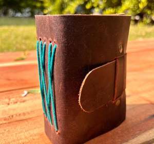 <b>Mini</b> Eco-Friendly Genuine Leather Antique Imitation Journal Keychain Handmade <b>Notebook</b> Pocket Diary Travel Notes Holder Gift - Product Image 3