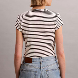 T-shirt court tendance pour femme, coupe ample, idéal pour l'entraînement en extérieur, haute qualité, prix bas - Product Image 2