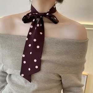 ผ้าพันคอไหมยาวสไตล์เกาหลี ผ้าพันคอเส้นเล็กอเนกประสงค์ ผ้าผูกเอวริบบิ้นยาว Y2k ผ้าพันคอไหมสำหรับผู้หญิงสำหรับฤดูร้อน - Product Image 1