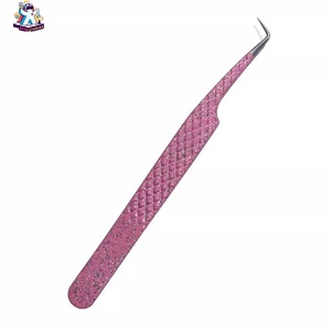 Ensemble de pinces à cils en acier inoxydable Ryzer Studio, 1 pièce, pointe incurvée et pointue, outils de beauté pour extensions de cils, maquillage et outils - Product Image 2