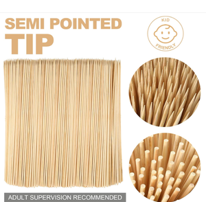 Brochetas de Bambú de Alta Calidad de 10 Pulgadas, Palitos de Bambú para Barbacoa con Superficie Lisa para Uso Alimentario - Product Image 3