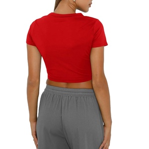 Nuevo Top Corto con Logotipo Personalizado para Mujer, Ropa Urbana Moderna, Nuevo Diseño, Ropa de Verano, Estilo Casual, Camisetas Top Corto 2027 - Product Image 5