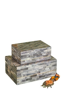 กล่องของขวัญฝังกระดูกตกแต่งแบบใหม่ทำด้วยมือกล่องใส่เครื่องประดับฝังกระดูกกล่องสี่เหลี่ยม - Product Image 3