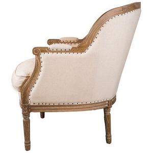 Chaise de salle à manger moderne en bois massif sculpté indien avec dossier haut, revêtement en coton et pieds en bois pour salle à manger - Product Image 4