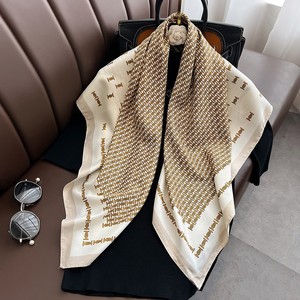 Stock Wholesale New Lady Vintage Long Silk <b>Scarf</b> Fashion Pattern 100% Silk Satin Multi-Functional <b>Large</b> Square <b>Scarf</b> - Product Image 6