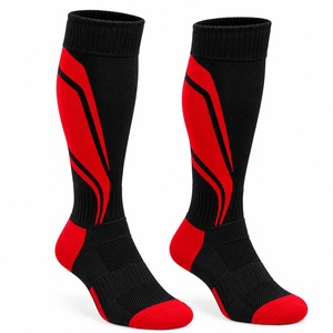 LOW MOQ <b>Knee</b> <b>High</b> Soccer <b>Socks</b> Solid Color Knitted Breathable Regular Fit for Adults WINTER Sport Use - Product Image 2