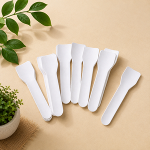 Ensemble de couverts jetables de luxe en papier biodégradable, couteau, fourchette et cuillère, pour une utilisation en fête - Product Image 1