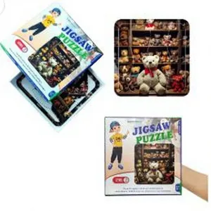 Rompecabezas de la Colección Osito de Peluche, 51-100 Piezas, Esquinas Cuadradas de Cartón, Juego Educativo de Dibujos Animados para Niños de 5 a 7 Años, Unisex, Mate - Product Image 4