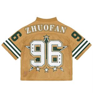 Maillot de sport vintage personnalisé pour homme en maille, style rétro, pour football, basketball, streetwear d'été, coupe ample, service OEM - Product Image 6