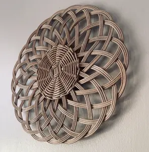 Natural woven weaving handmade Handcrafted Woven Rattan Wall Accent for Home Vietnamese supplier
