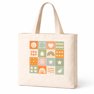 250gsm cotton canvas tote <b>bag</b> <b>long</b> handle reusable eco shopping <b>bag</b> custom logo colorful print durable grocery tote wholesale - Product Image 1