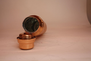 Pure <b>Copper</b> Water <b>Bottle</b> Handmade Geometric Design with Screw Lid Ayurvedic Drinkware Reusable Wellness <b>Bottle</b> Premium Handcraft - Product Image 5
