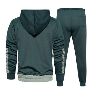 OEM Custom Breathable 100% Cotton Fleece Men Casual Zipper Hooded Tracksuits Streetwear Men's Sports <b>Zip</b> <b>up</b> Hoodie & Pants Set - Product Image 6