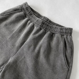 Shorts de survêtement en molleton français pour hommes, logo personnalisé, mélange de coton doux, décontracté, fitness, taille mi-haute, cordon de serrage, coupe ample, vêtements de sport - Product Image 5
