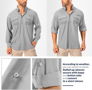 Camisa de Pesca y Trabajo Personalizada con Logotipo, Manga Larga, Cortavientos, Ligera, Protección Solar UPF 50 UV, Secado Rápido y Refrescante, 100% Poliéster - Product Image 2