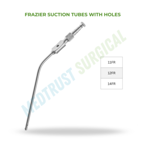 Tubos de succión Frazier con orificios 11FR 12FR 14FR, instrumento quirúrgico para columna vertebral y neurocirugía, para una mejor aspiración de líquidos. - Product Image 2