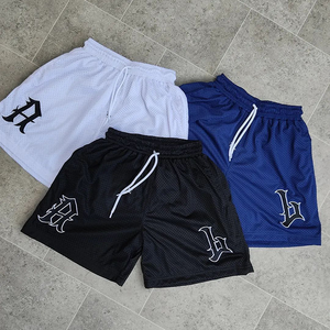 Shorts en maille pour hommes à taille élastique Sim Fit nouvelle mode pour hommes vente en gros de shorts de sport décontractés pour hommes bon marché shorts de plage - Product Image 5