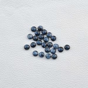 พลอยพีเทอร์ไซต์สีน้ำเงินธรรมชาติขนาด 4 มม. ทรงกลมแบน สำหรับทำเครื่องประดับ ขายส่งจำนวนมาก ผลิตภัณฑ์ทำมือ - Product Image 3
