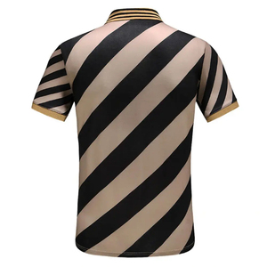 Chemise polo homme en coton, bicolore rouge et noir, impression de logo personnalisée - Product Image 2