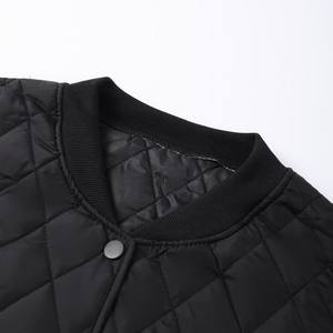 Chaqueta Acolchada con Cuello de Béisbol para Mujer, Manga Larga, Poliéster, Botones a Presión, Suministro de Fábrica - Product Image 2