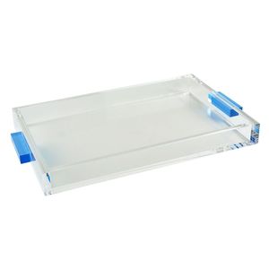 Plateau de service moderne en acrylique au design minimaliste élégant pour la présentation dans les chambres d'hôtel et sur les tables à manger - Product Image 1