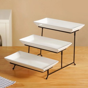 Support de Présentation Autonome en Métal Noir Mat Style Vintage pour Assiettes, Non Pliable, pour Accessoires de Cuisine, Étagère Simple - Product Image 2