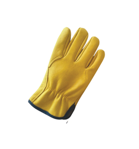 EN420 Certified Leather Driver Safety Gloves Elastic Wristlet Durable Abrasion Resistant <b>Fire</b> Proof Anti-Impact Level 3 10 Inch - Product Image 4